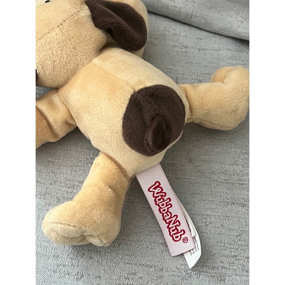 WubbaNub Puppy Dog Plush Pacifier Holder Tan Brown Spot Infant Soother - Picture 2 of 2